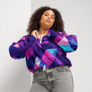 Colour cropped windbreaker